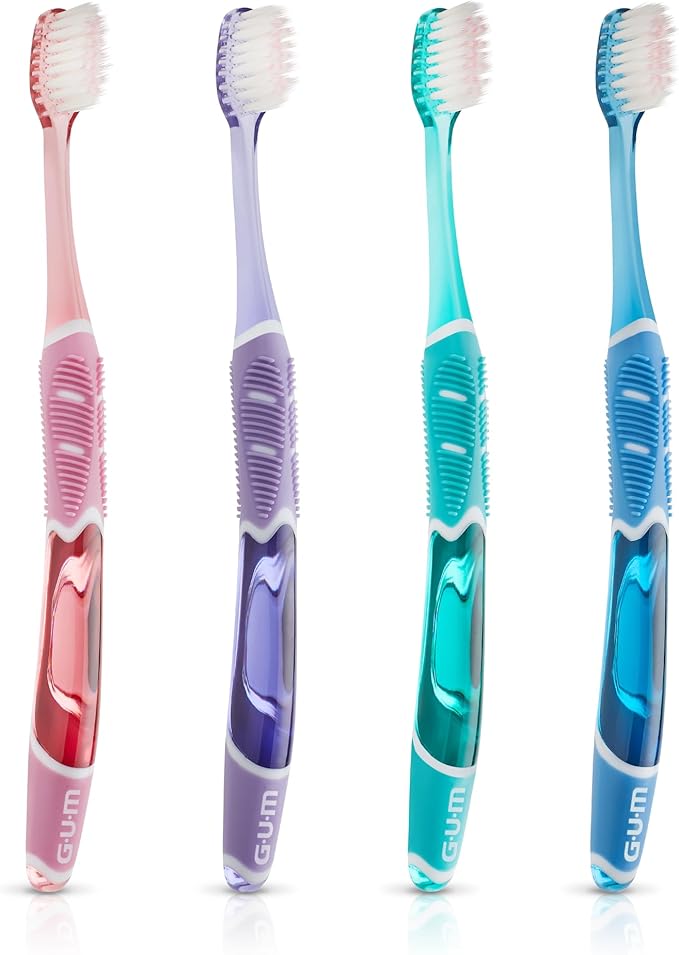 GUM Technique Deep Clean Sensitive Toothbrush Compact Head &amp Ultra Soft Tapered Bristles for Adults with Sensitive 1ct (12pk)