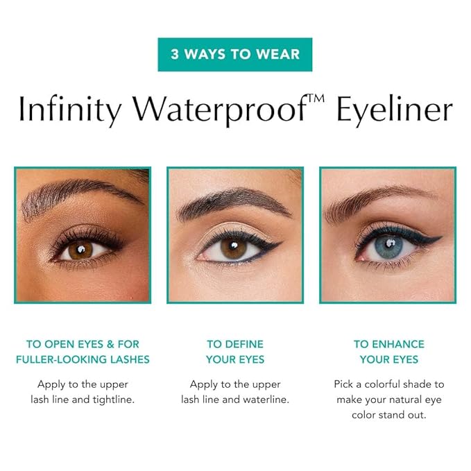Thrive Causemetics Infinity Waterproof Eyeliner Pencil Built In Sharpener &amp Smudge Tip Long Lasting Smudge Proof Hyaluronic Acid &amp Shea Butter Vegan &amp Cruelty Free Jade (Teal Shimmer