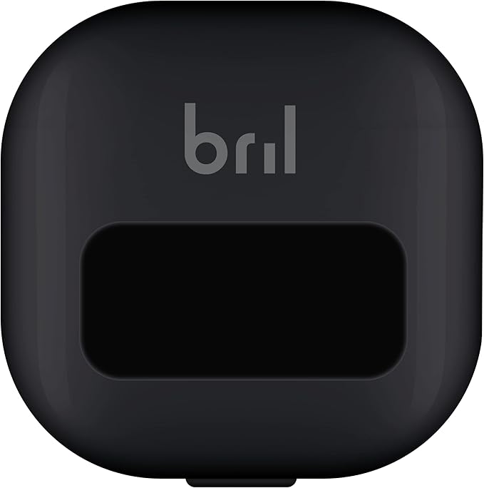 Bril UV-C Toothbrush Sanitizer and Holder Portable Cleaner Travel Cover Magnetic Holder and Rechargeable Case for Any Size Toothbrush Black