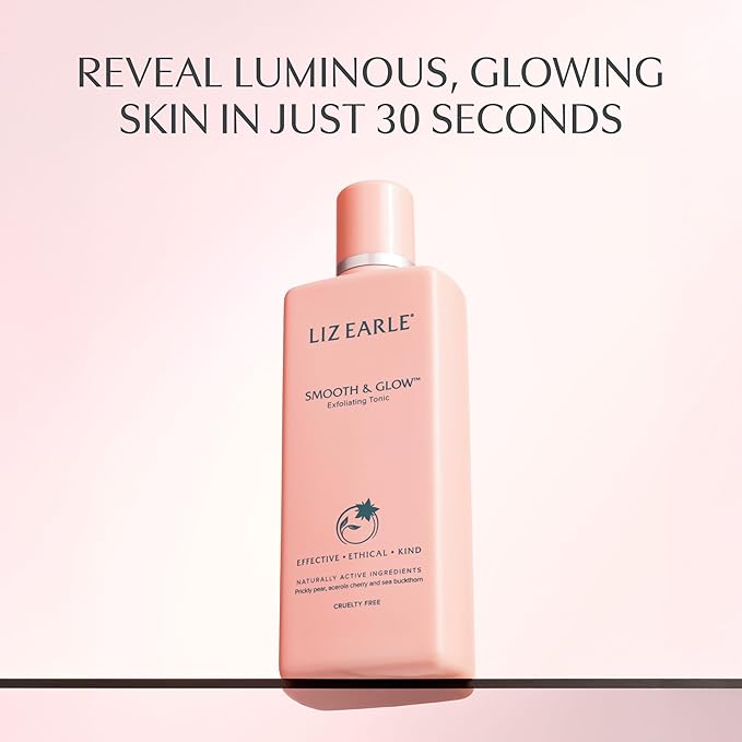 Liz Earle Smooth &amp Glow Tonic - Gentle Face Toner for Sensitive Skin Dark Spot Corrector &amp Pore Minimizer - Enriched with Antioxidant-Rich Botanicals to Reveal Ultra-Smooth Glowing Skin (200