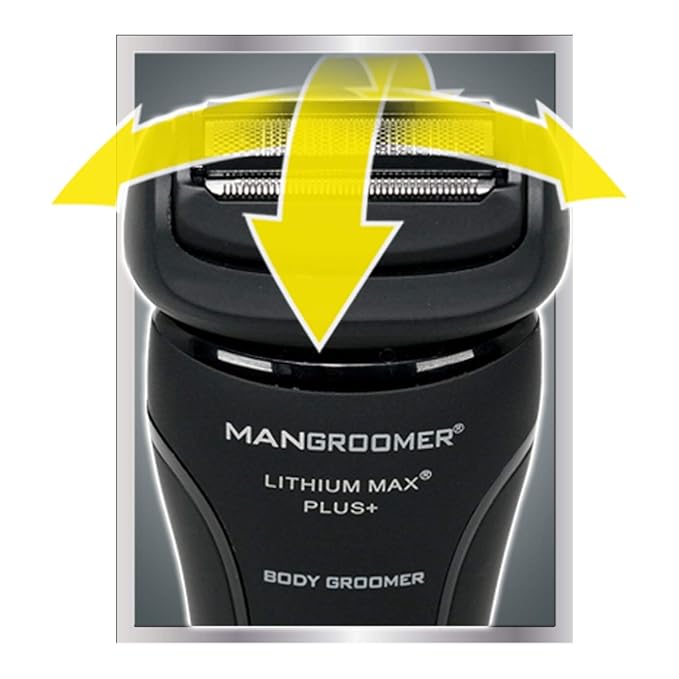 MANGROOMER Lithium Max Plus Body Groomer Ball Groomer Body Trimmer Electric Groin Hair Trimmer with Free Bonus Foil Included