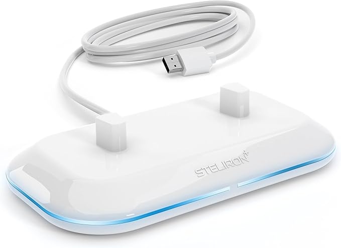 Galvanox 2-in-1 Dual Toothbrush Charger Compatible with Oral B Electric Toothbrushes Replacement for 3757 - Works with Braun OralB Pro Advantage Smart Genius Vitality iO and Kids Models