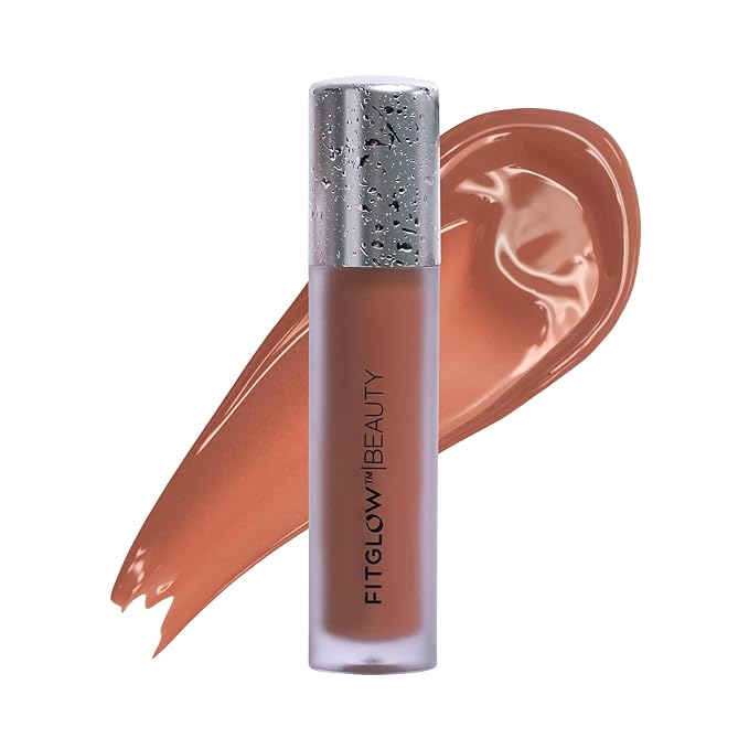 FITGLOW Beauty Lip Colour Serum | Hydrating Lip Gloss | Plumping Anti-Aging Lip Treatment | Natural Shine with Pomegranate Sterols &amp Collagen | Buildable Color for Dry Chapped Lips | Coco - 10g