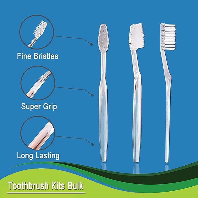 100 Pack Disposable Toothbrushes with Toothpaste and Comb for Homeless Individually Wrapped10g Travel Toothpaste7inch Black Hair CombSoft Bristle Toothbrush for HotelAirBnbShelterCharity
