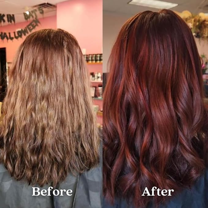 Pallure Color Pigment Refresher Mask Semi Permanent Hair Color Depositing Conditioner 8.5 Oz (Copper Brown)