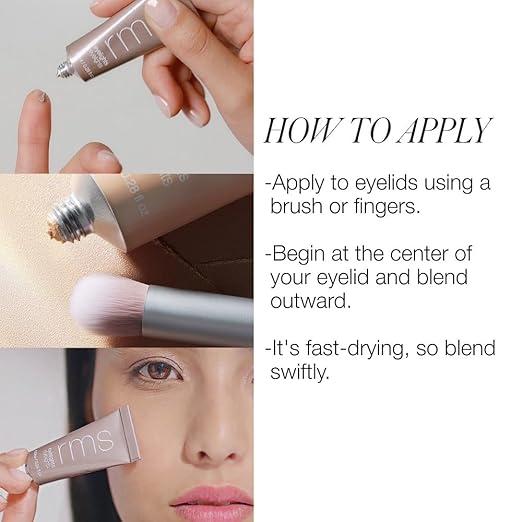 RMS Beauty Eyelights Cream Eyeshadow Long-Wear Hydrating Creamy Eyeshadow for Luminous Buildable Natural Color Smudge-Resistant Blendable Formula in Multiple Shades 0.23 oz
