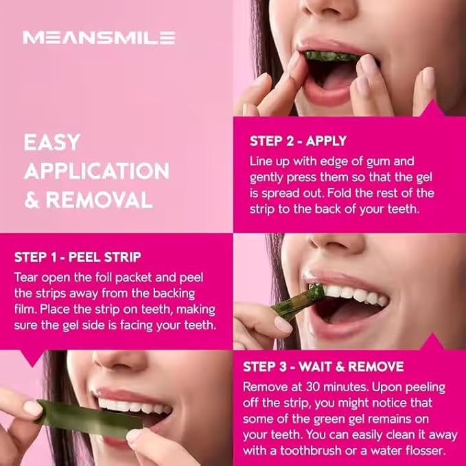 The Best Peroxide-Free Teeth Whitening Strips Kit ? 14 Safe &amp Gentle Treatments (28 Strips) for Enamel-Friendly Instant Whitening ? Removes Deep Stains for a Brighter Healthier Smile