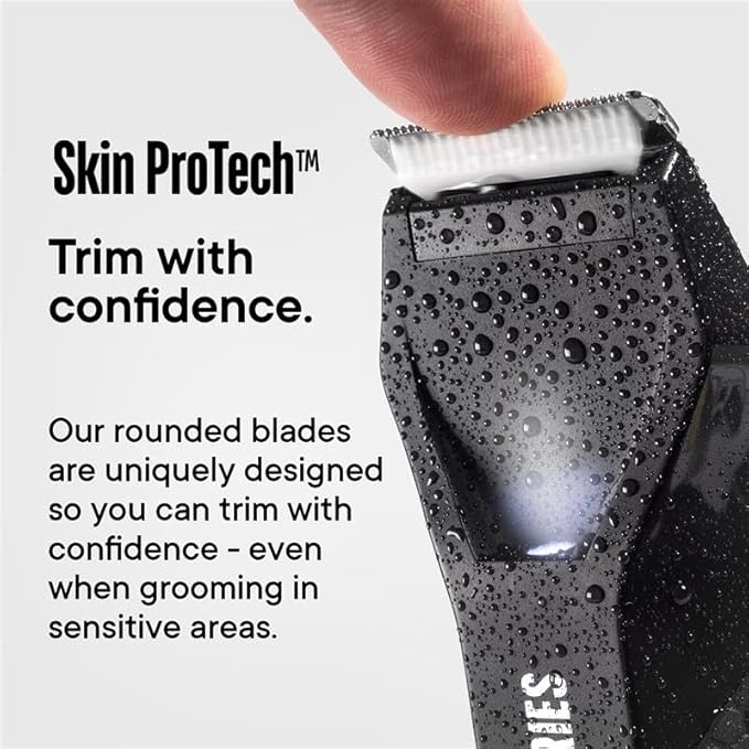 TOOLETRIES The Shearer - Groin &amp Body Hair Trimmer for Men Electric Shaver for Pubic Hair Balls Groin Chest Legs Waterproof Wet/Dry Clippers Rechargeable Bonus Shower Kit