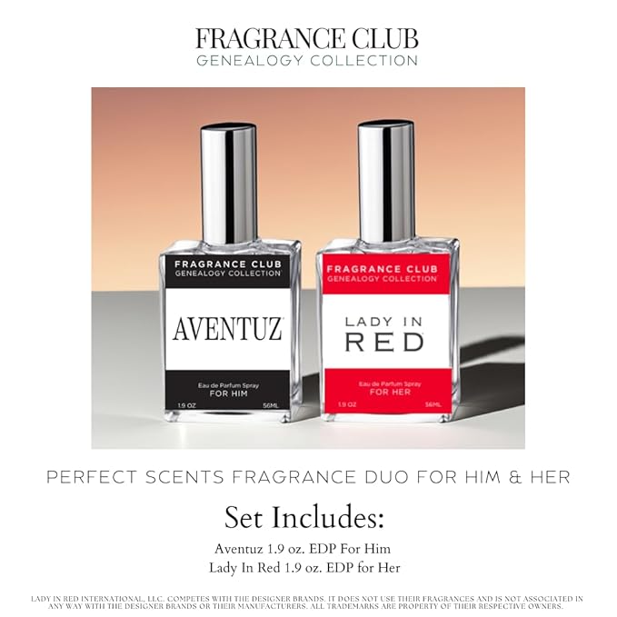 Lady In Red/Fragrance Club Collection His and Hers Perfect Scents Fragrance Duo