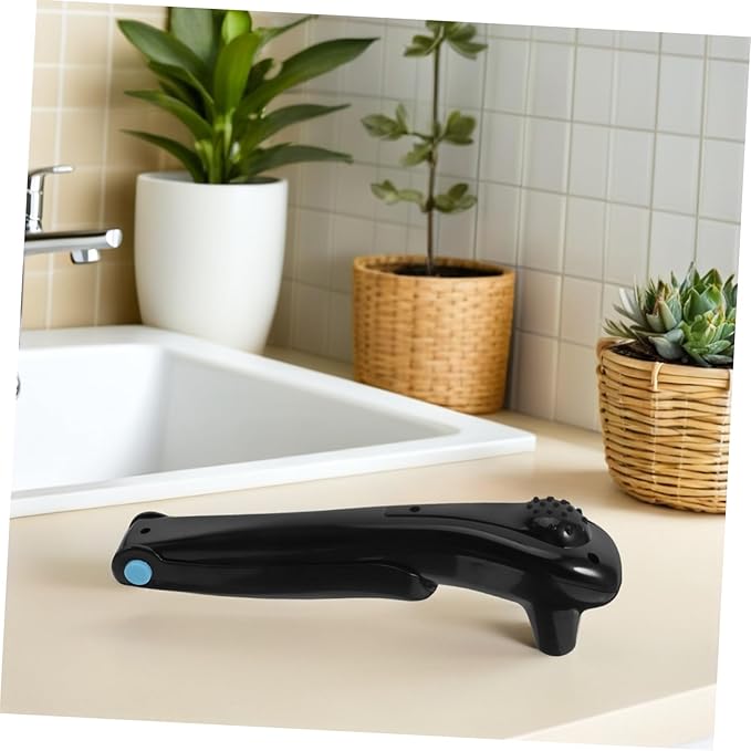 Electric Back Shaver for Men Rechargeable Long Handle Razor for Back Hair Removal Professional Grooming Tool in Black Color