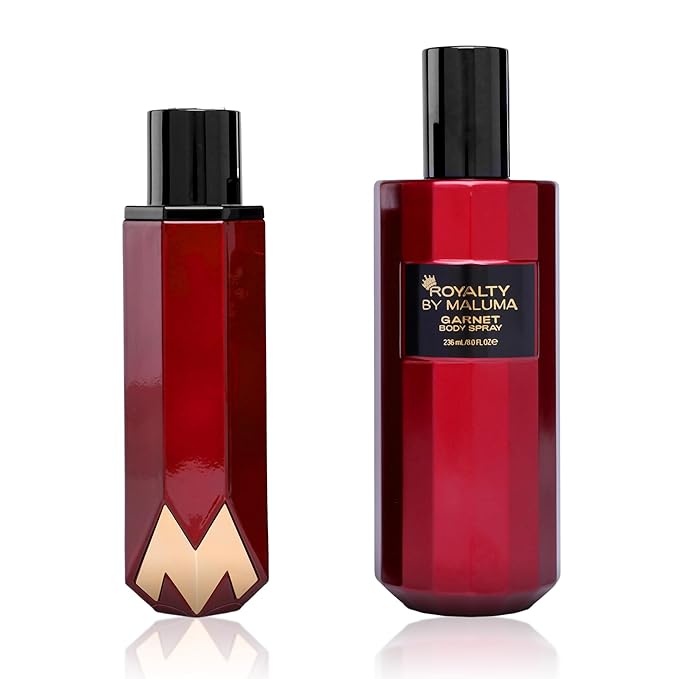 Garnet Gift Set 2 pcs - Long-Lasting Fougere Woody Perfume for Men - Bold and Vibrant Body Spray for Men - Long-lasting Top Notes of Lavender and Baies Rose - Ideal Gift for Men