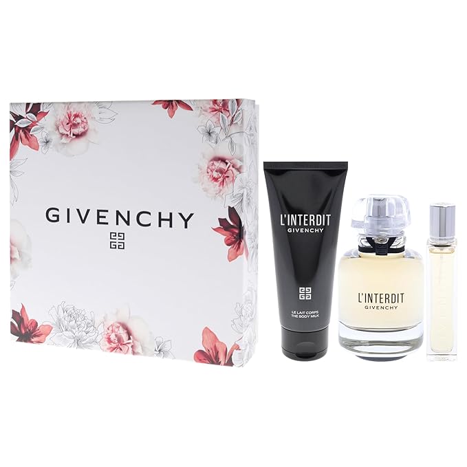 Givenchy LInterdit for Women - 3 Pc Gift Set 2.7oz EDP Spray 0.42oz EDP Spray 2.5oz Body Milk