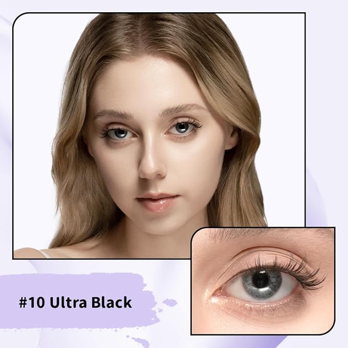 Soft Magnetic Eyelashes Kit with Applicator No.10 Ultra Black BearisBug Reusable Glue-free Wispy Magnetic Lashes Cruelty-free False Lashes Waterproof Lightweight Suit for Heavy Makeup