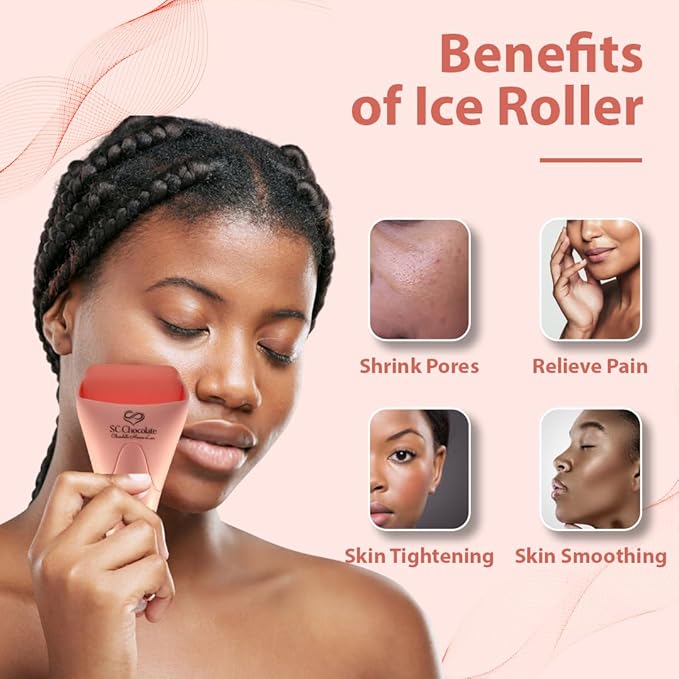 Ice Roller for Face &amp Eye | Ice Face Roller for Puffiness Migraine Pain Relief | Cooling Facial Roller for Tightening Skin &amp Reducing Wrinkles | Ideal for Sunburns