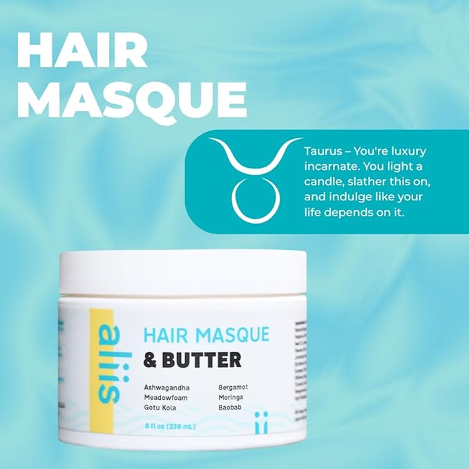 ALIIS Hair Masque &amp Butter ? Deep Moisture Treatment for Dry Damaged or Frizzy Hair | Restorative Plant-based Color-Safe Hair Mask | Sulfate-Free | 8 oz