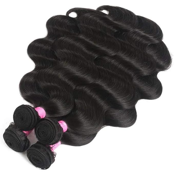 UNice Hair Brazilian Body Wave Human Hair 1 Bundle 100% Unprocessed Virgin Human Hair Weave Extensions Natural Black Color Can be Dyed and Bleached 8 inch
