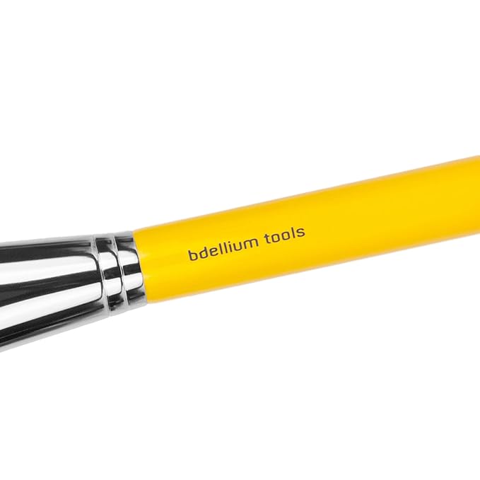 Bdellium Tools Professional Makeup Brush - Studio Series 991.5 Highlighting Fan - With Soft Synthetic Fibers For Topping the Cheekbones (Yellow 1pc)