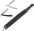 Pure Handmade Straight Wet Shaving Cut Throat Razor Shavette Barber Razors + Leather Strop - Vintage Shaving Kit For Men -