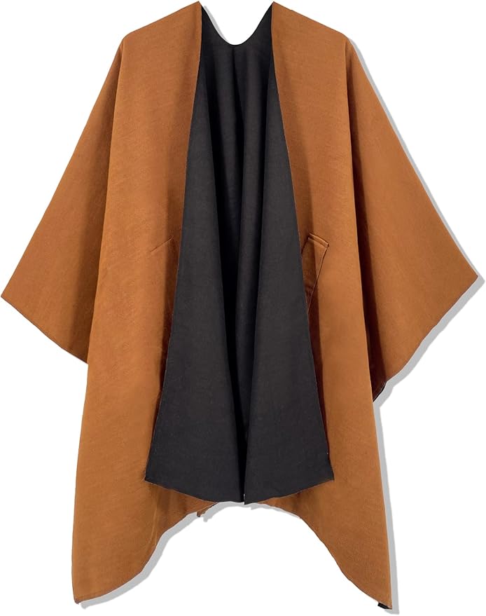 Moss Rose Women's Shawl Wrap Poncho Ruana Cape Open Front Cardigan Shawls for Fall Winter