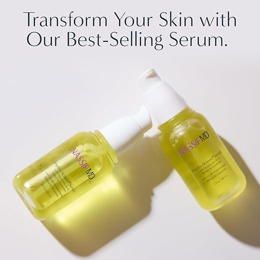 NassifMD Hydro-Screen Hydration Serum | Surgeon-Created Hyaluronic Acid Ceramides &amp Retinol Formula for Plumping Firming &amp Reducing Fine Lines