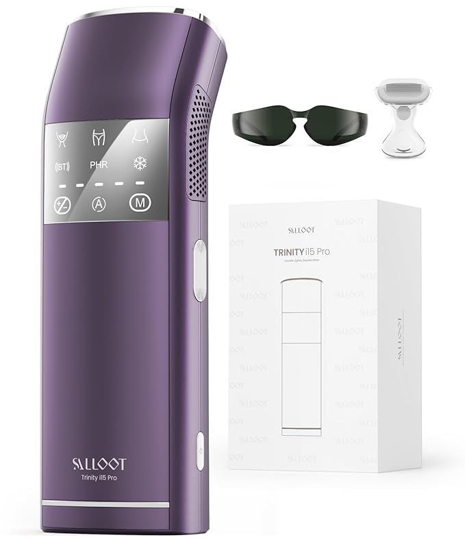 IPL Laser Hair Removal for Women and Men 2 Lights 2??16.6 cm² Sapphire Ice Cooling for Sensitive Skin 4-Pulse Mode for Ingrown Hair Bikini Face Body Permanent Epilator Home Hair Removal Device