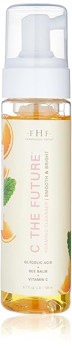 FarmHouse Fresh Foaming Face Wash Cleanser. Hyaluronic Acid Vitamin C Glycolic Acid. C the Future Foam Facial Cleanser 1.7 Fl Oz