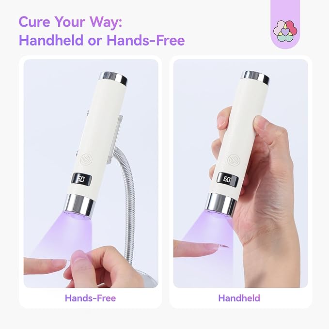 Saviland Essentials UV Light for Gel Nails: Smart Sensor 10s Fast Curing UV Nail Lamp with Magnetic Stand Holder 360° Coverage Curing for Nail Charms Nail Glue Nail Gems Nail Lamps for Gel Polish