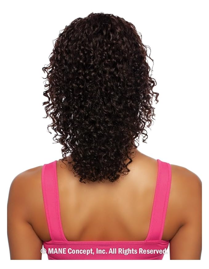 Mane Concept Human Hair Ponytail Pristine PRPE02 Deep Curly Drawstring Ponytail 16 (NATURAL)