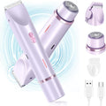 2025 New 2 in 1 Electric Shaver for Women 2 in 1 Double-Headed Waterproof Wet and Dry Dual Head Body Shaver Electric Trimmer for Women (Purple)
