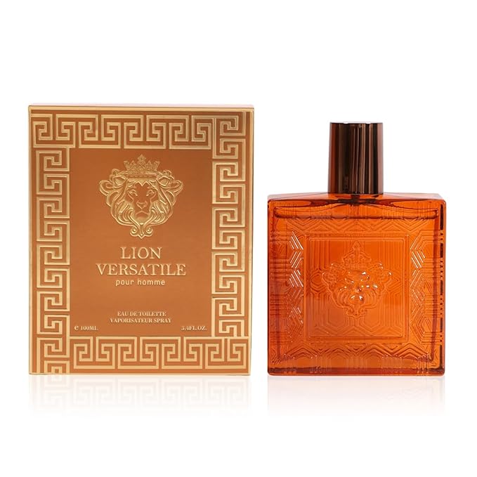 Lion Versatile Men's Fragrance Set Black Flame and Pour Homme 3.4 fl oz Each 2-Pack with Mandarin Oud Cardamom Impression of Eros flame and Najim