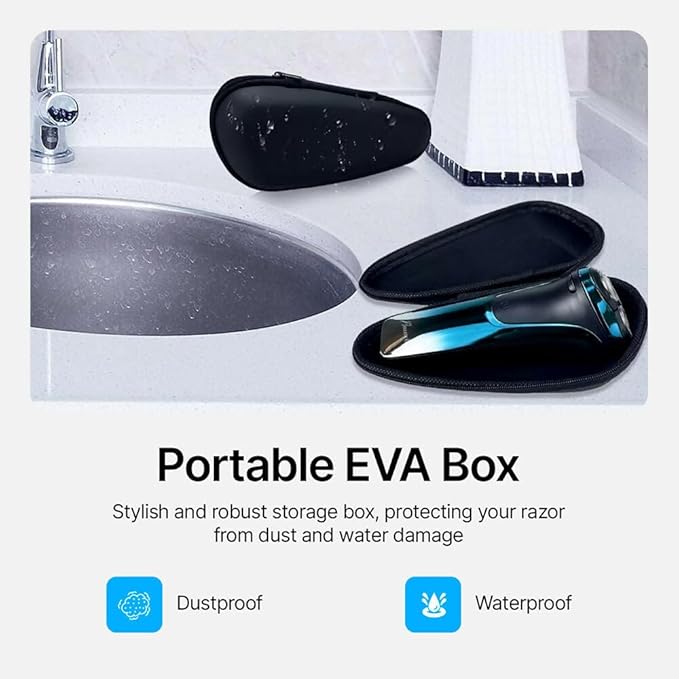 Electric Razor 4d Rotary Ipx7 Waterproof 2025 New Rechargeable Facial Electric Razor for Men Wet &amp Dry Shaving (1 Set)