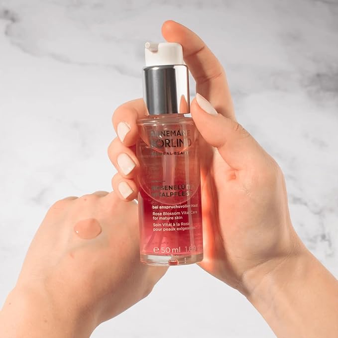 ANNEMARIE B?RLIND ? Rose Blossom Revitalizing Care ? Sustainably Sourced Anti-Aging Face Serum With Valuable Plant Oils for a Vitalized and Smooth Skin ? 1.69 Oz