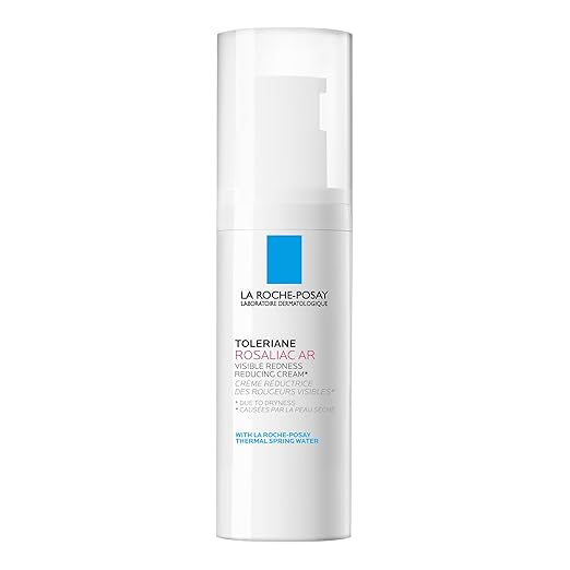 La Roche-Posay Toleriane Rosaliac AR Visible Redness Reducing Cream Color Correcting Face Cream for Sensitive Skin with Green Pigments Soothing and Hydrating