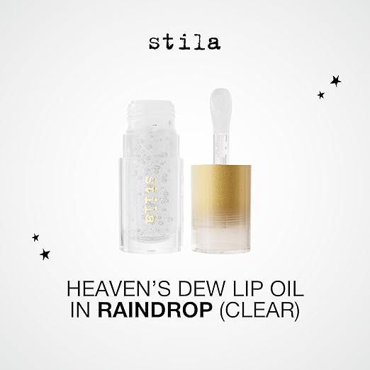 stila Heaven's Dew Gel Lip Oil Hydrating Gloss-Oil Hybrid with Jojoba Hyaluronic Acid &amp Antioxidants High-Shine Non-Sticky Nourishing Finish with Large Applicator