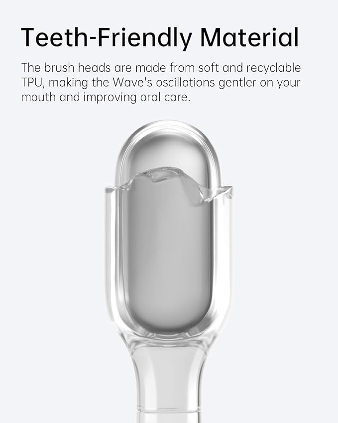Laifen Cushioned Toothbrush Heads 6 Pack New 2025 Version Replacement Heads Compatible with Wave/Wave Special Electric Toothbrush (Ultra-Whitening)