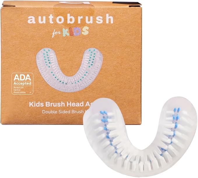 autobrush Double Sided Brush Head Replacement with Nylon bristles ADA Accepted Kids (Ages 3-5 Pack of 1)