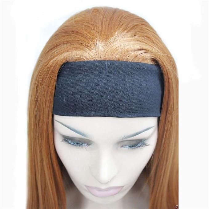 Aimole Long Straight 3/4 Women's Wigs Hair Piece Synthetic Hair with Black Headband (130A)