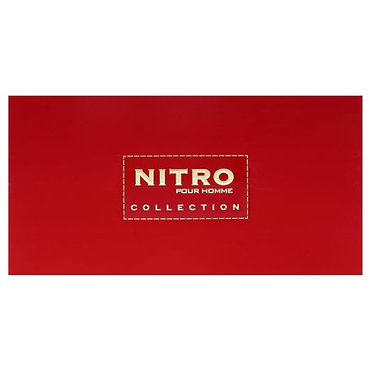 Nitro Collection by Dumont for Men ? 9pc Mini Gift Set: 8 x 0.34oz EDP Vials (Black Green Intense Platinum Red White Blue Nitro Pour Homme) + Travel Spray Case