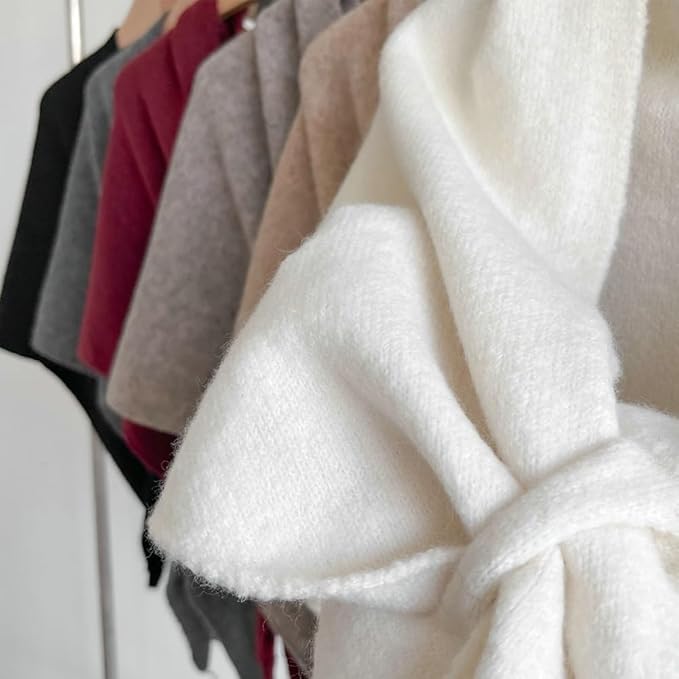 Winter Shawl Wraps Women Knitted Shawls and Wraps Cardigan Cape Wool Pashmina Shoulder Top Sweater Shawl Scarf 2025