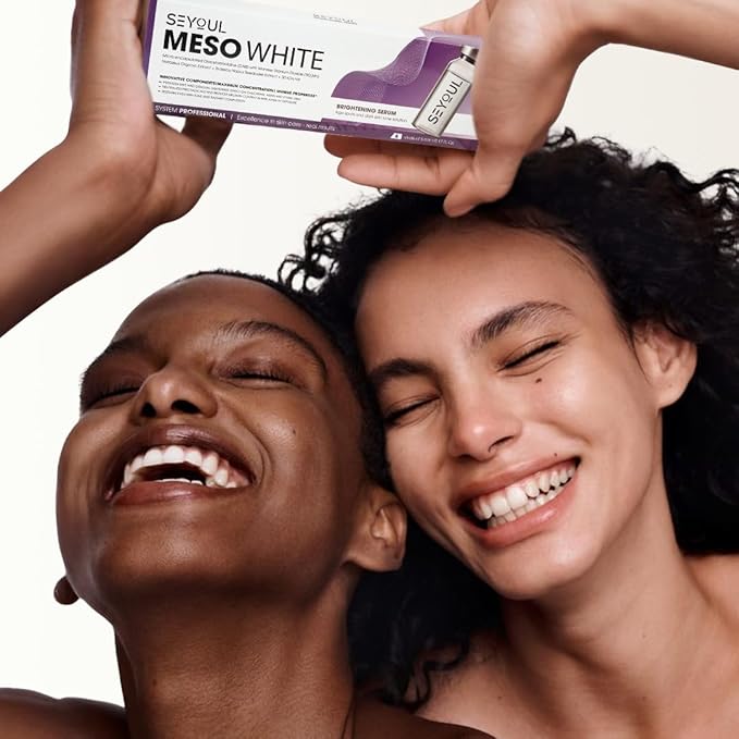 Meso White Facial Serum Ampoules ? Advanced Skincare with Niacinamide Peptides &amp Collagen Hydrating Dark Spot Remover for Face 6 Vials (0.17 fl oz Each)