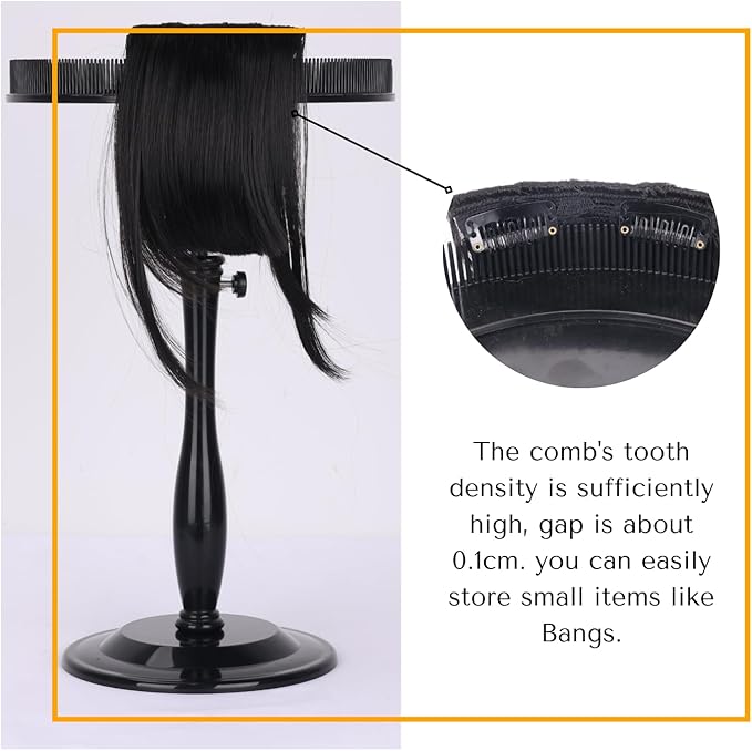 Hair Extension Holder - Storage and Ensuring Your Hair Stable. Applied to Clip Hair Extensions Colors Hair Tinsel Bangs etc. Multifunctional Extension Holder is Suitable for Family and Travel(Black