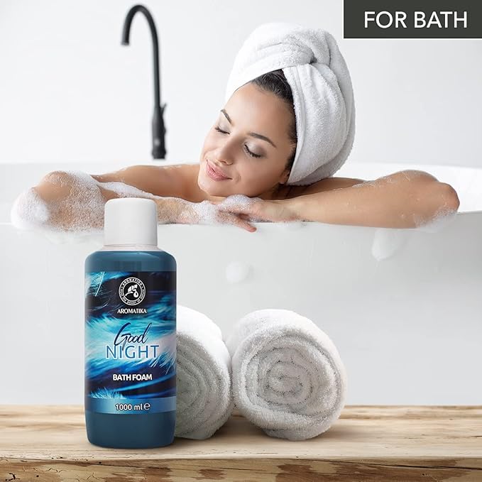Bath Foam Good Night - 34 Fl Oz (1000ml) - Body Care - Good Sleep - Beauty - Bathing - Body Care - Wellness - Relax - Aromatherapy - Spa - Bubble Baths