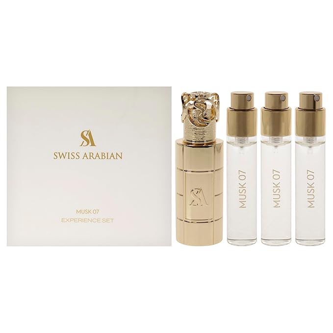 Swiss Arabian Musk 07 Trio Pack for Unisex - 3 x 1 oz EDP Spray Travel Spray Case