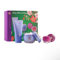 Tatcha Dewy Skin &amp Lips Hydrating Ritual Set Travel Rice Wash Full Size Dewy Skin Cream Wisteria Lip Mask ($119 Value)