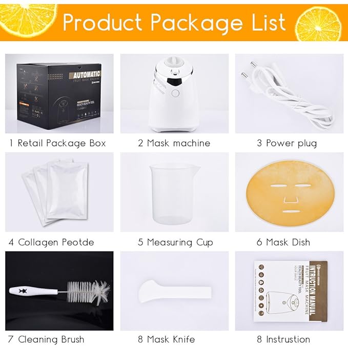 DeMoce Face Mask Maker Facial Mask Machine with 32 Counts Collagen Pills Make Your Own Face Masks Kit Home Automatic DIY Face Mask Maker Facial Cream Maker Gifts for Women Girls