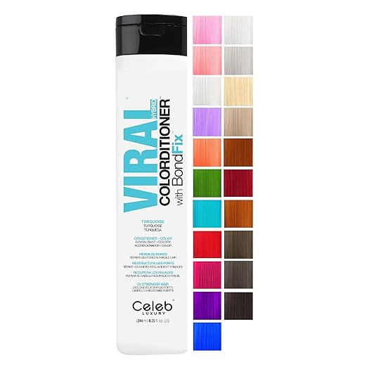 Celeb Luxury Intense Color Depositing Colorconditioner Conditioner + BondFix Bond Rebuilder Vegan Sustainably Sourced Plant-Based Semi-Permanent Viral and Gem Lites Colorconditioners