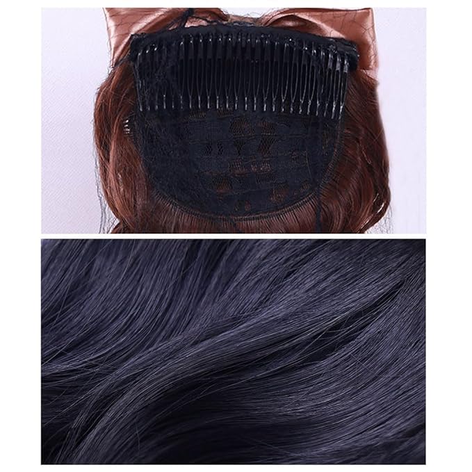 Hair Accessories Princess Curly Wig Ladies Fashion Cheongsam Wig Retro Styling Ponytail Hair Extension Curly Comb Curly Hair Bun Hair Pieces For Women(B)