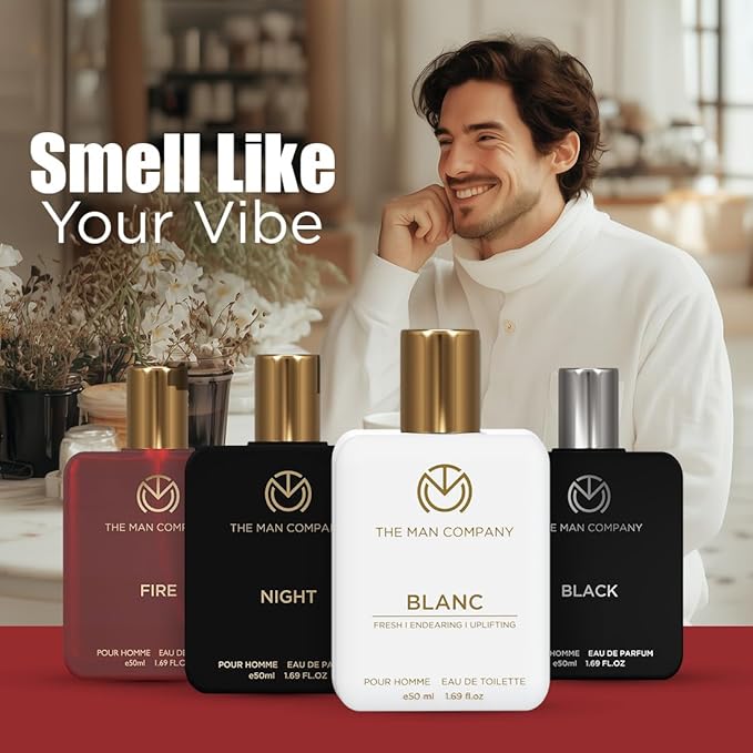 The Man Company Perfume Gift Set for Men 4 * 50ml- A Gentleman's Choice | Premium Long-Lasting EDP &amp EDT For Men | For Party Outing Office &amp Date