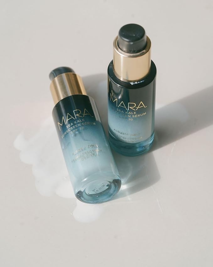 MARA - Sea Kale Sunscreen Serum SPF 30 with Algae + Zinc | Hydrating Face Oil to Help Reduce Visible Redness + Shield Skin from Blue Light + Pollution For All Skin Types (1 fl oz | 30 ml)