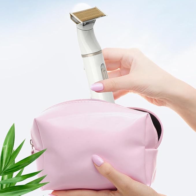 Electric Bikini Trimmer for Women - 5 in 1 Electric Shaver for Women Waterproof Pubic Hair Trimmer and Facial Hair Remover Replaceable Razors &amp Nose Hair Trimmer Rechargeable Women's Grooming K